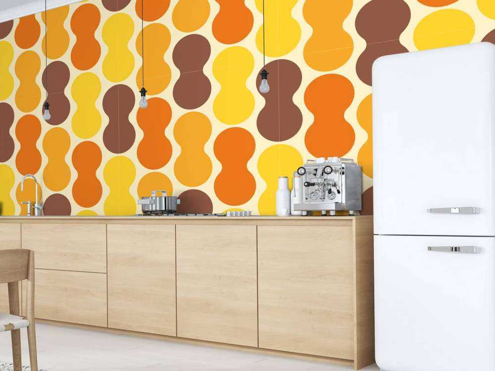 Retro blomstermønster