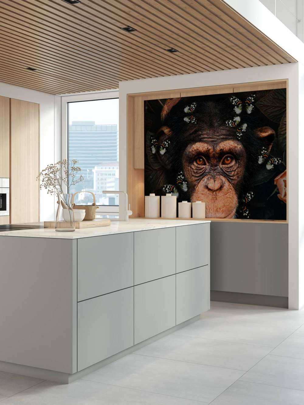 Tropical Chimpanzee Portræt