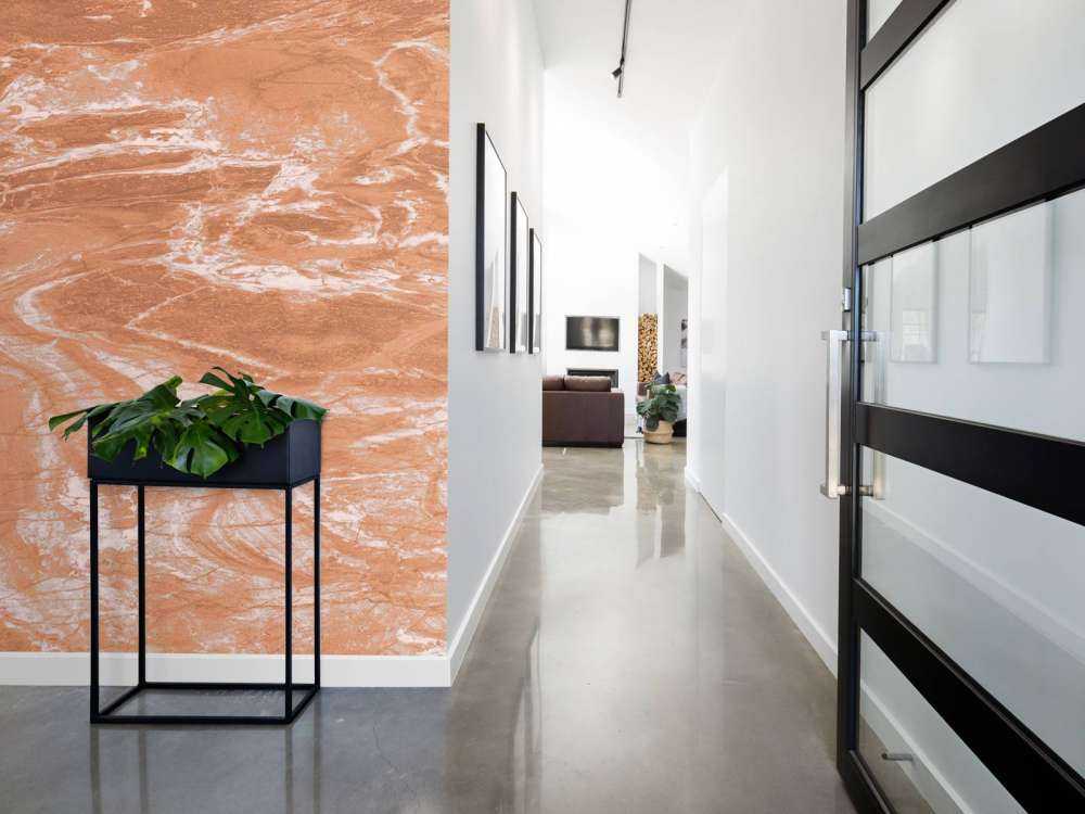 Terracotta marmor med fejninger