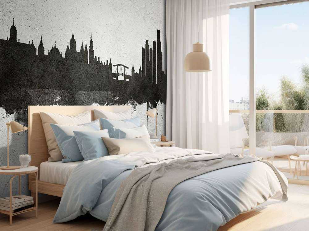 Akvarel skyline, Amsterdam