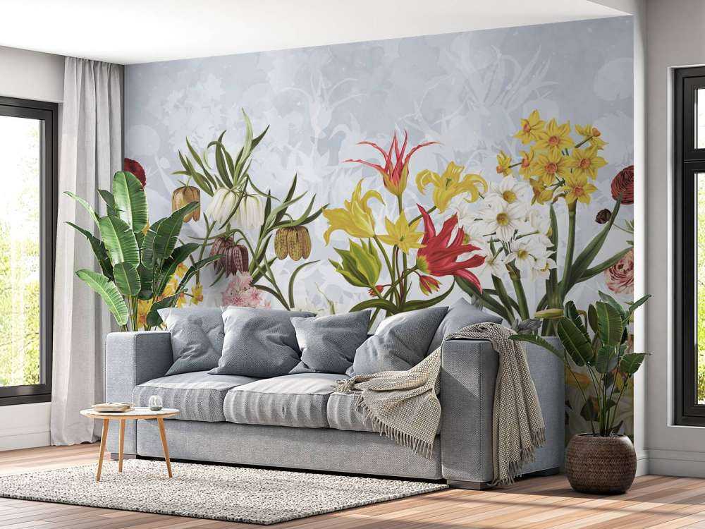 Forårsblomster - Skyet Himmelblå