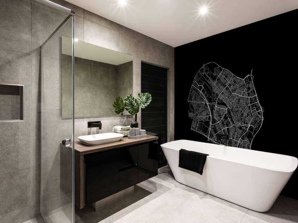 Kort over Utrecht, sort