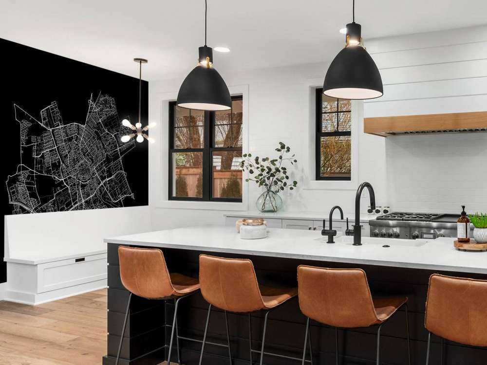 Kort over Groningen, sort