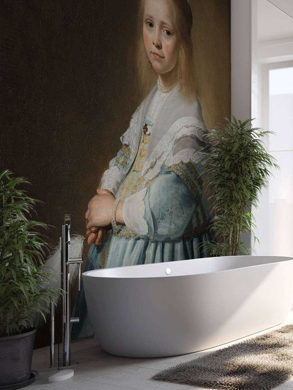 Portrett av en jente i blått
