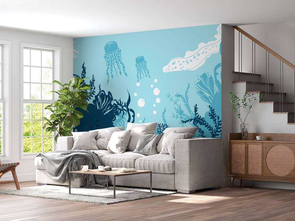 Blå undervannsverden