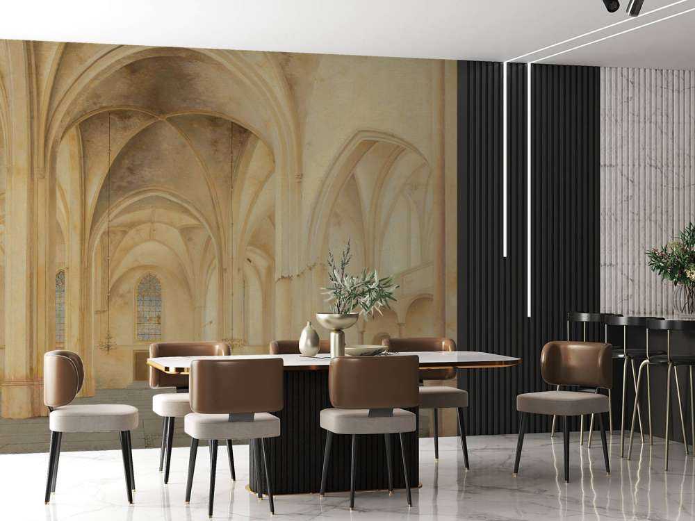 Det indre av Cunerakerk i Rhinen