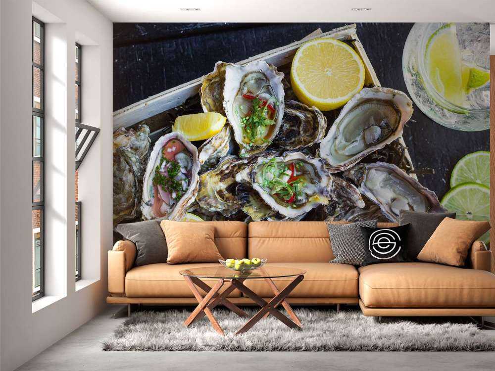 Skål full av østers