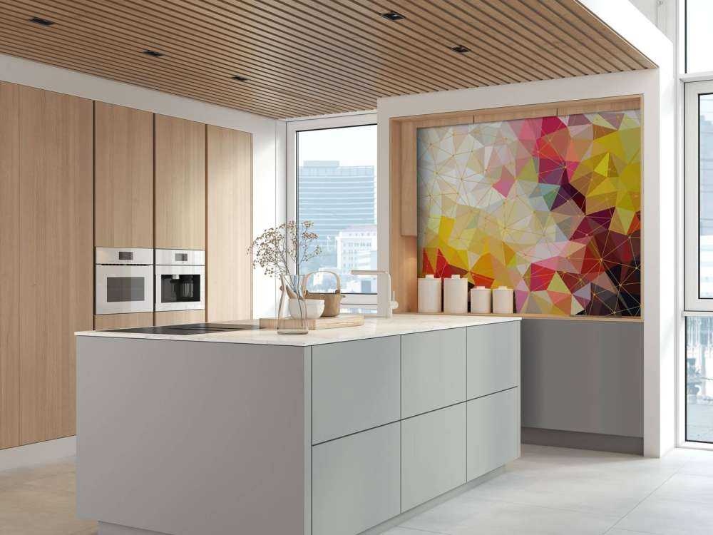 Trykk på fargerike trekanter