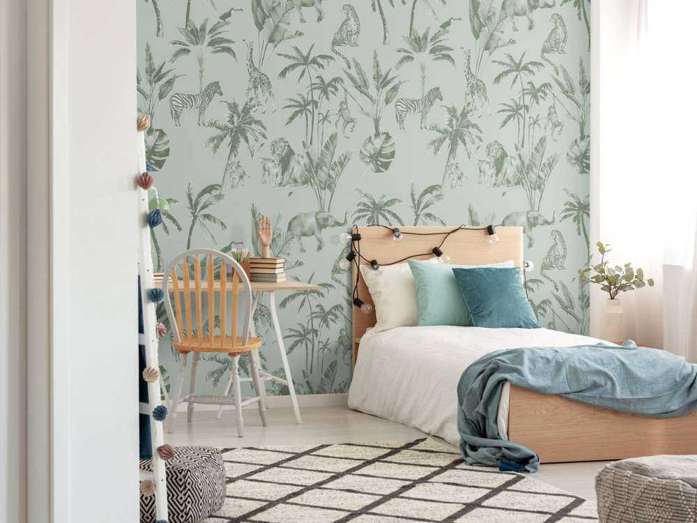 Dyrejungelmønster grønt