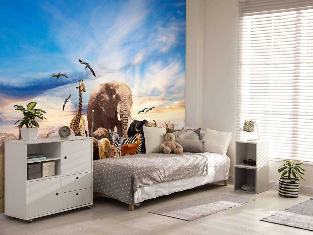 Gruppe afrikanske dyr