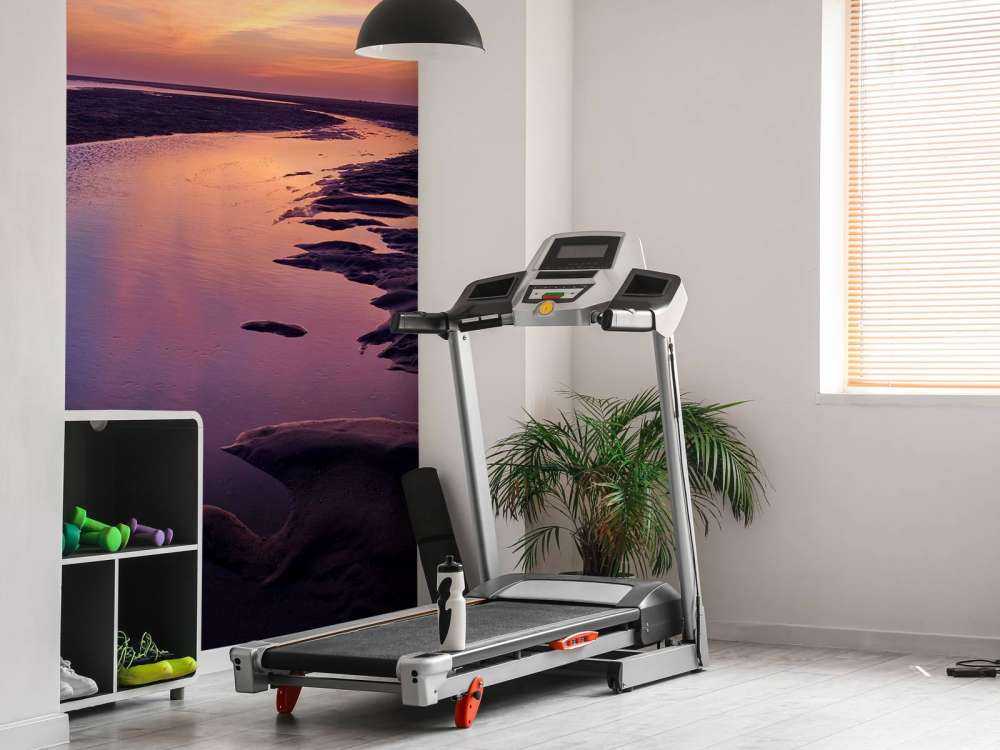 solnedgang med lilla luft