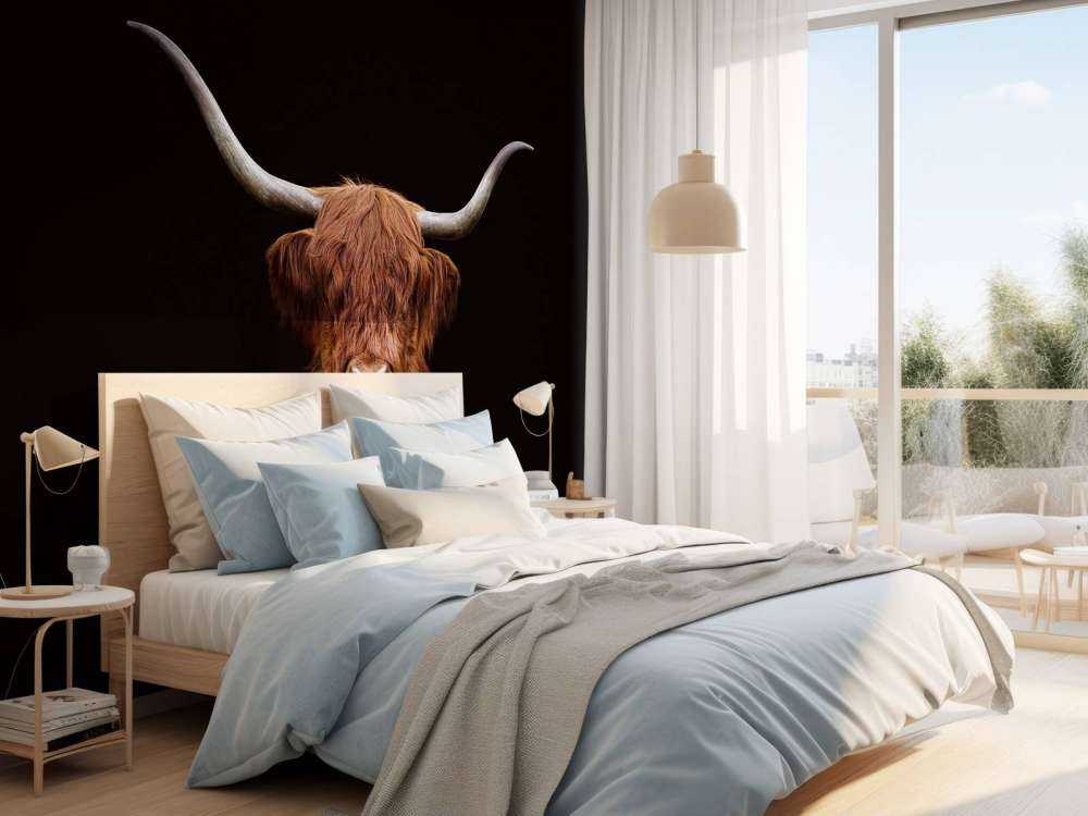 Det skotske høylandet på mørkt tapet