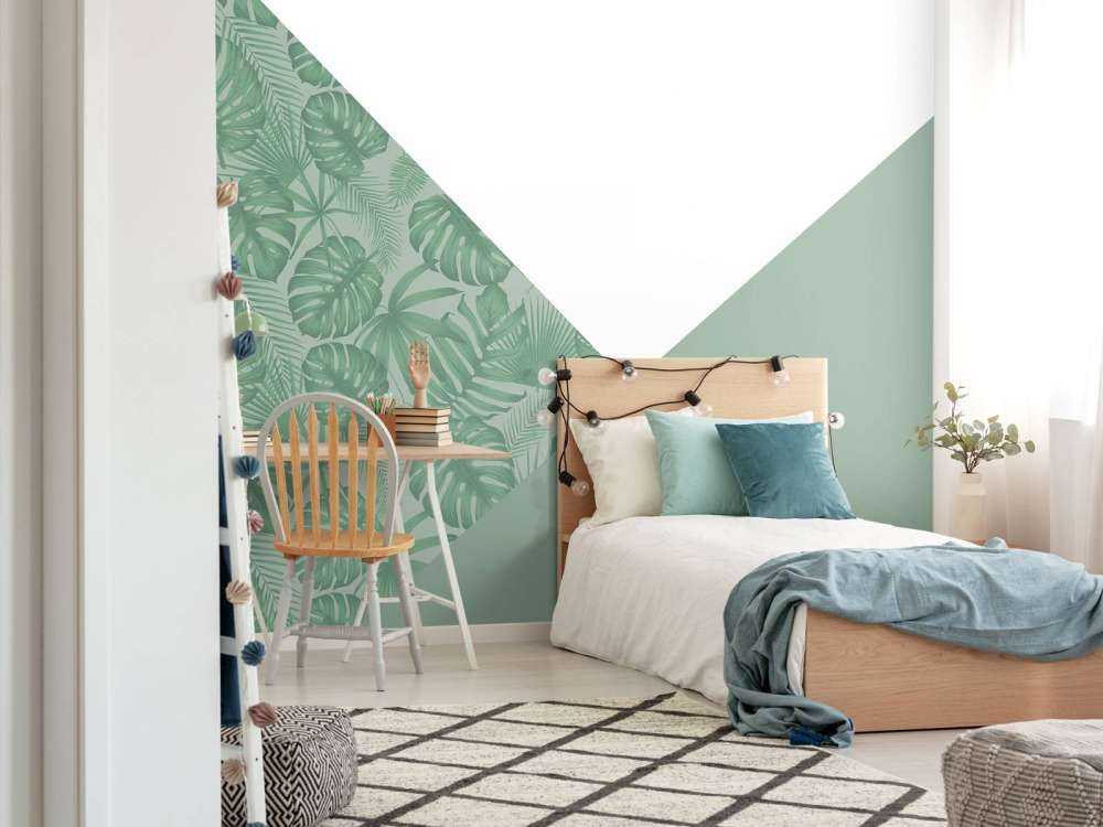 Trekanter med jungelmønster