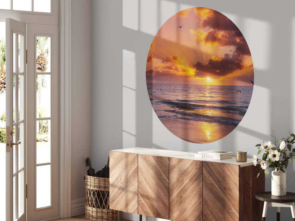 Vakker oransje solnedgang