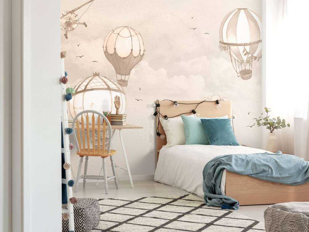 Varmluftsballonger i taupe