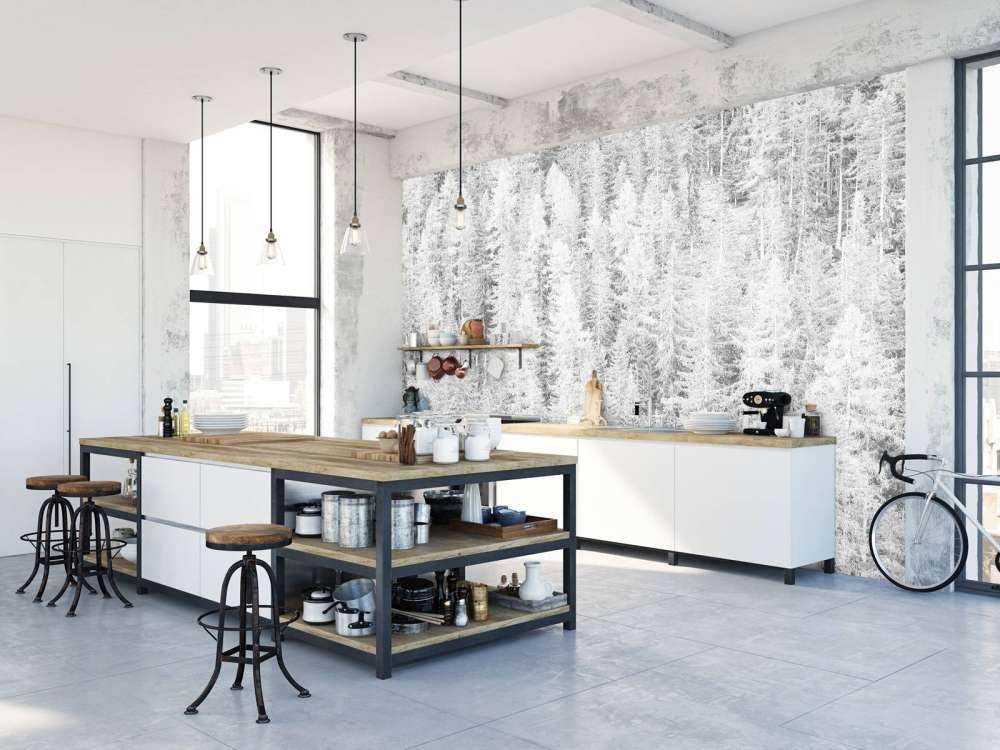 Bartrær i svart og hvitt