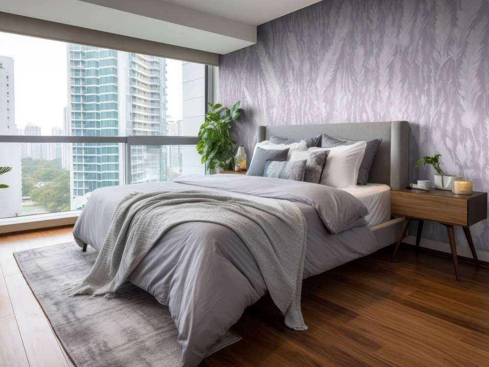 Vägg av fältgräs - lila