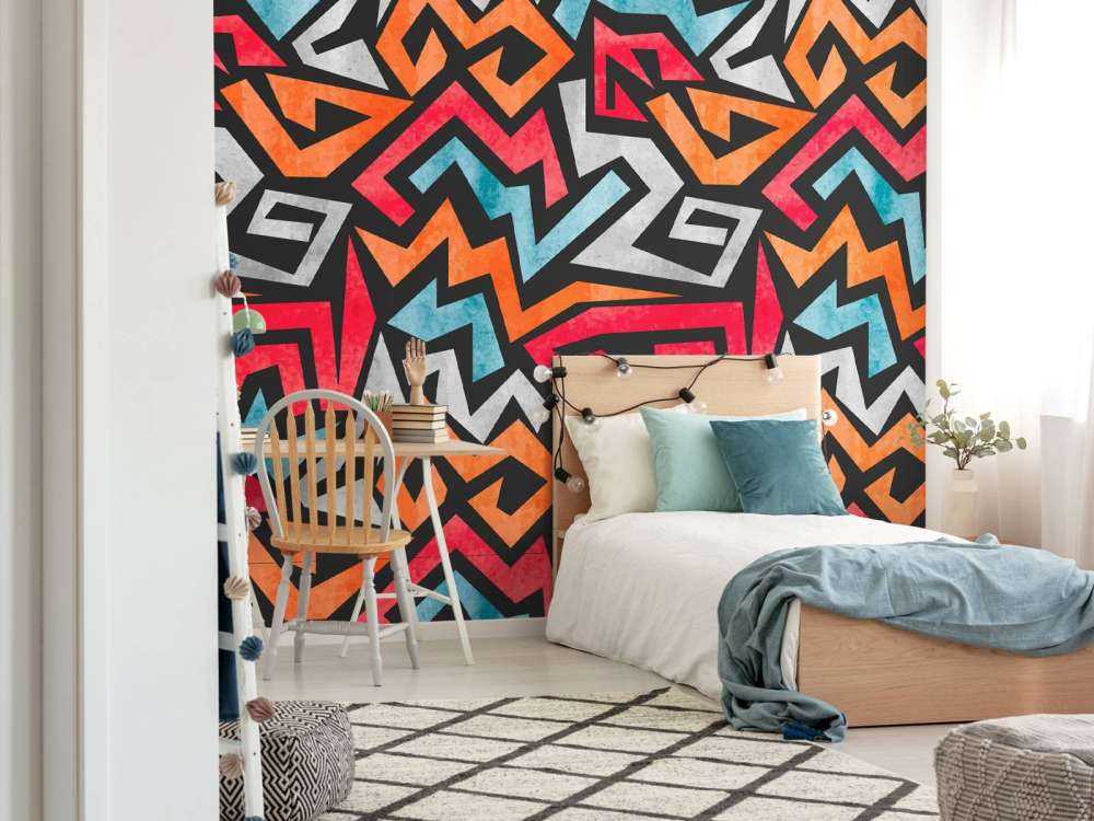 Färgglatt grafiskt tryck