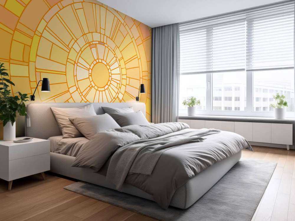 Mosaik med solstrålar