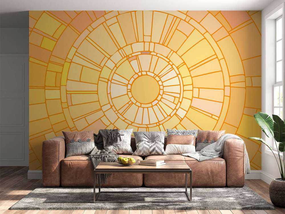 Mosaik med solstrålar