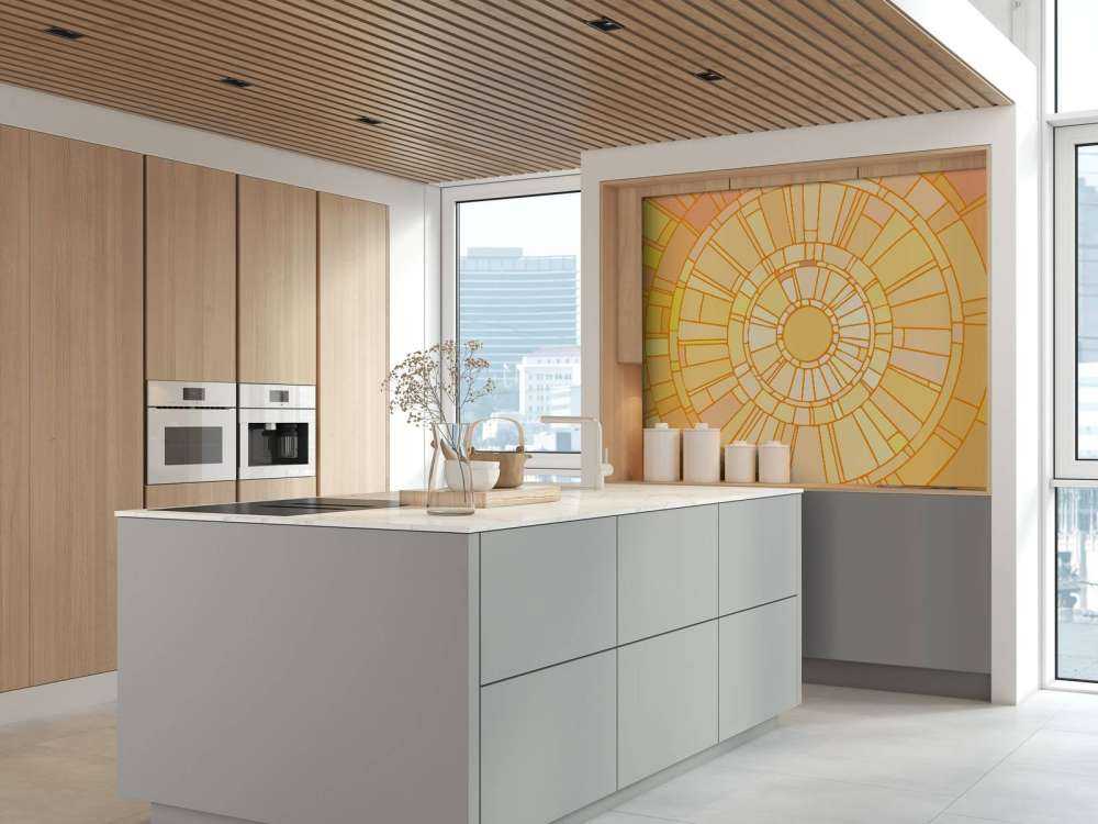 Mosaik med solstrålar