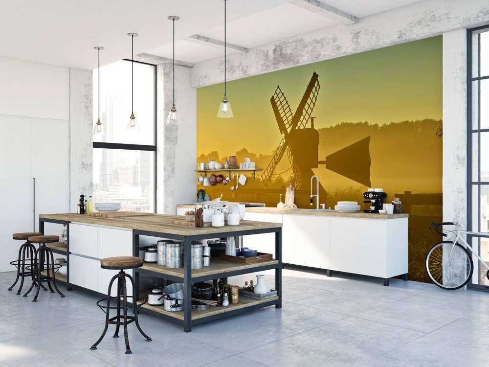 Äng mala på soluppgång