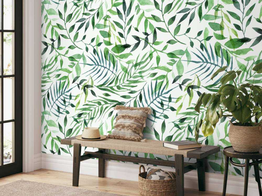 Gladlynt mönster, grönt