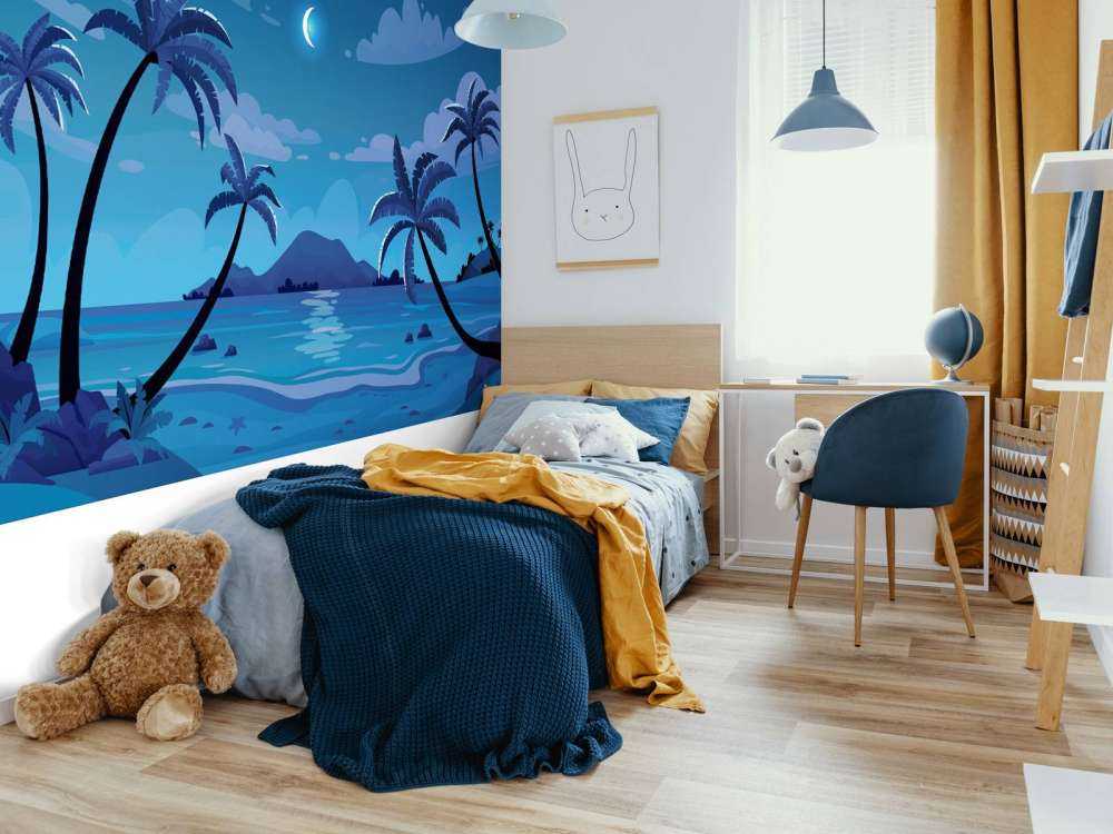 Vacker utsikt på natten