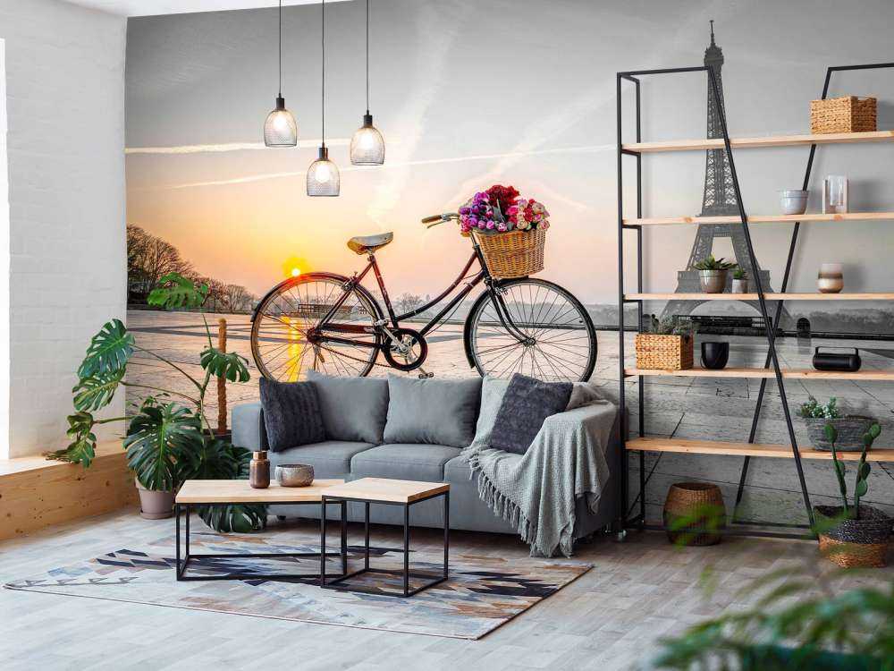 Solnedgång vid Eiffeltornet