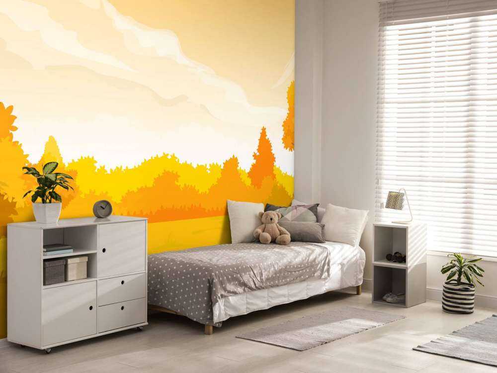 Illustration av ett höstlandskap