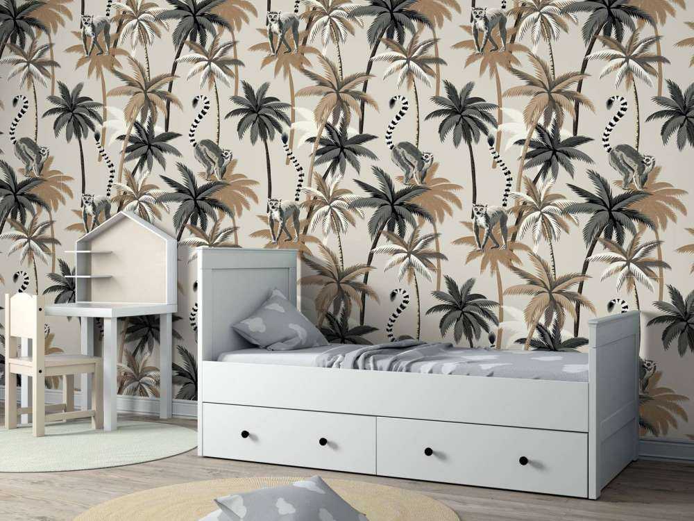 Ringstjärtade lemurer i träden