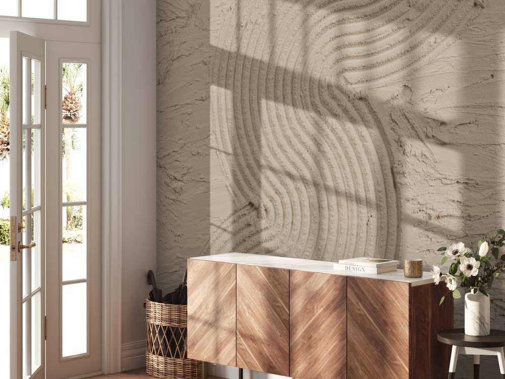 Organiska linjer och strukturer i taupe