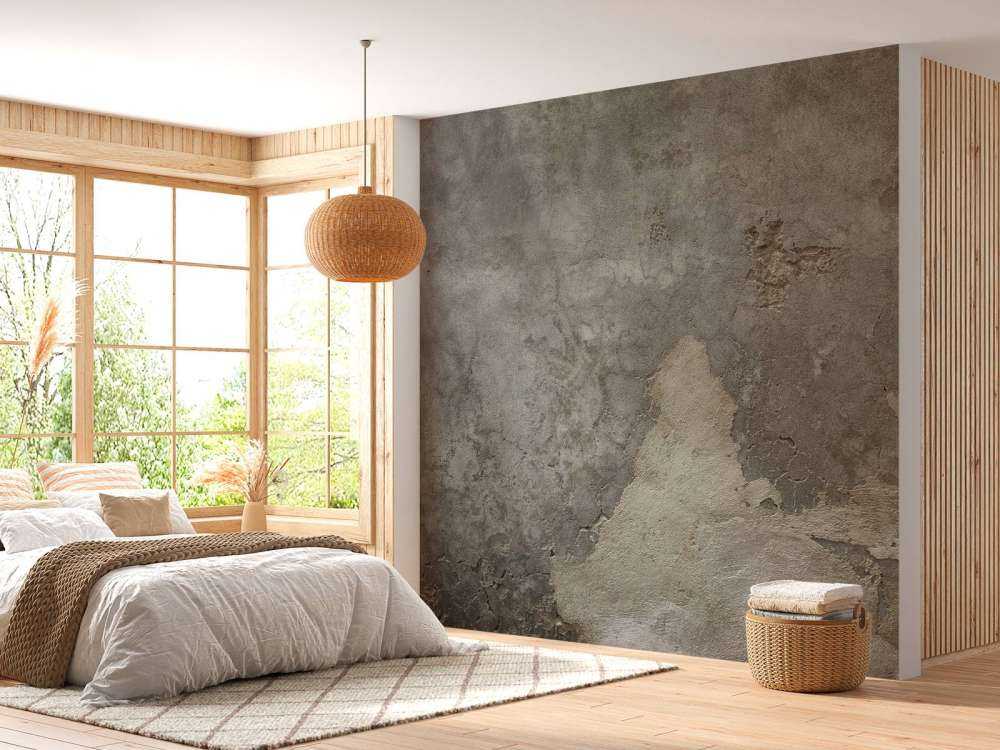 Sprucken betong med stuckatur