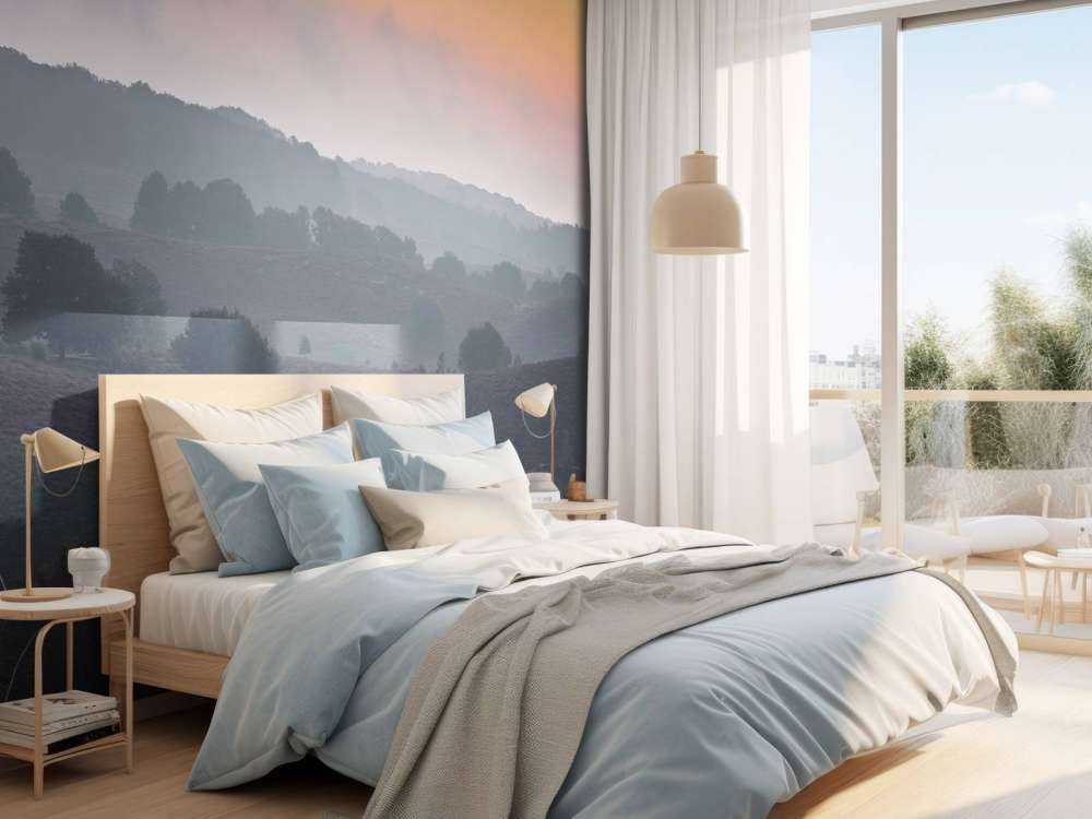 Dimma i soluppgången på heden