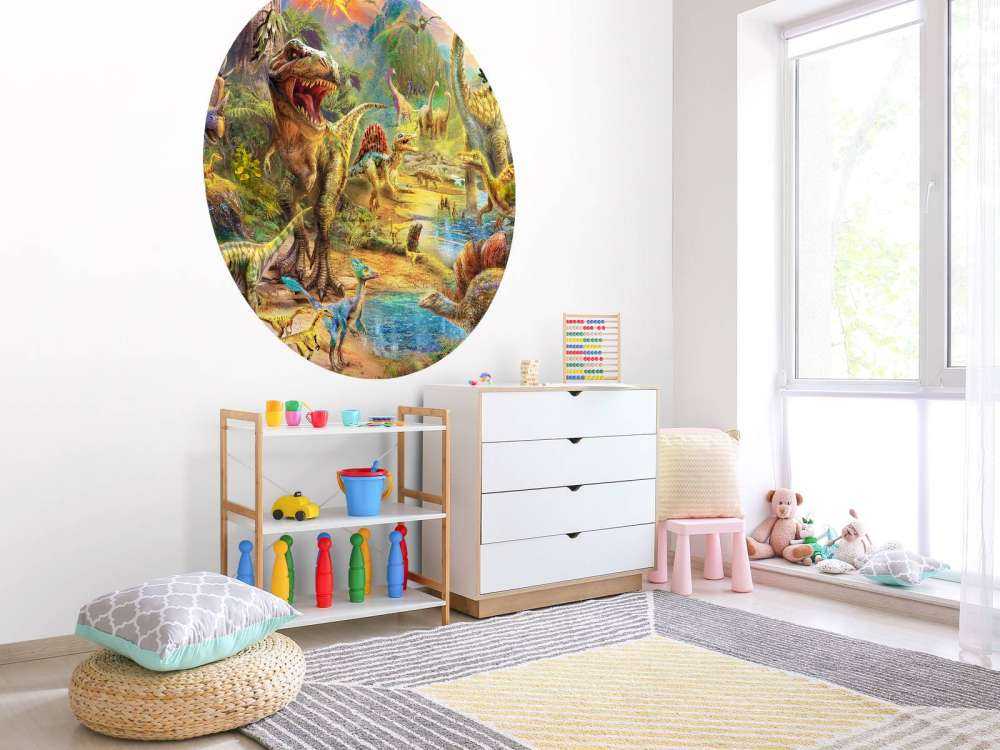 Landscape of dinosaurs