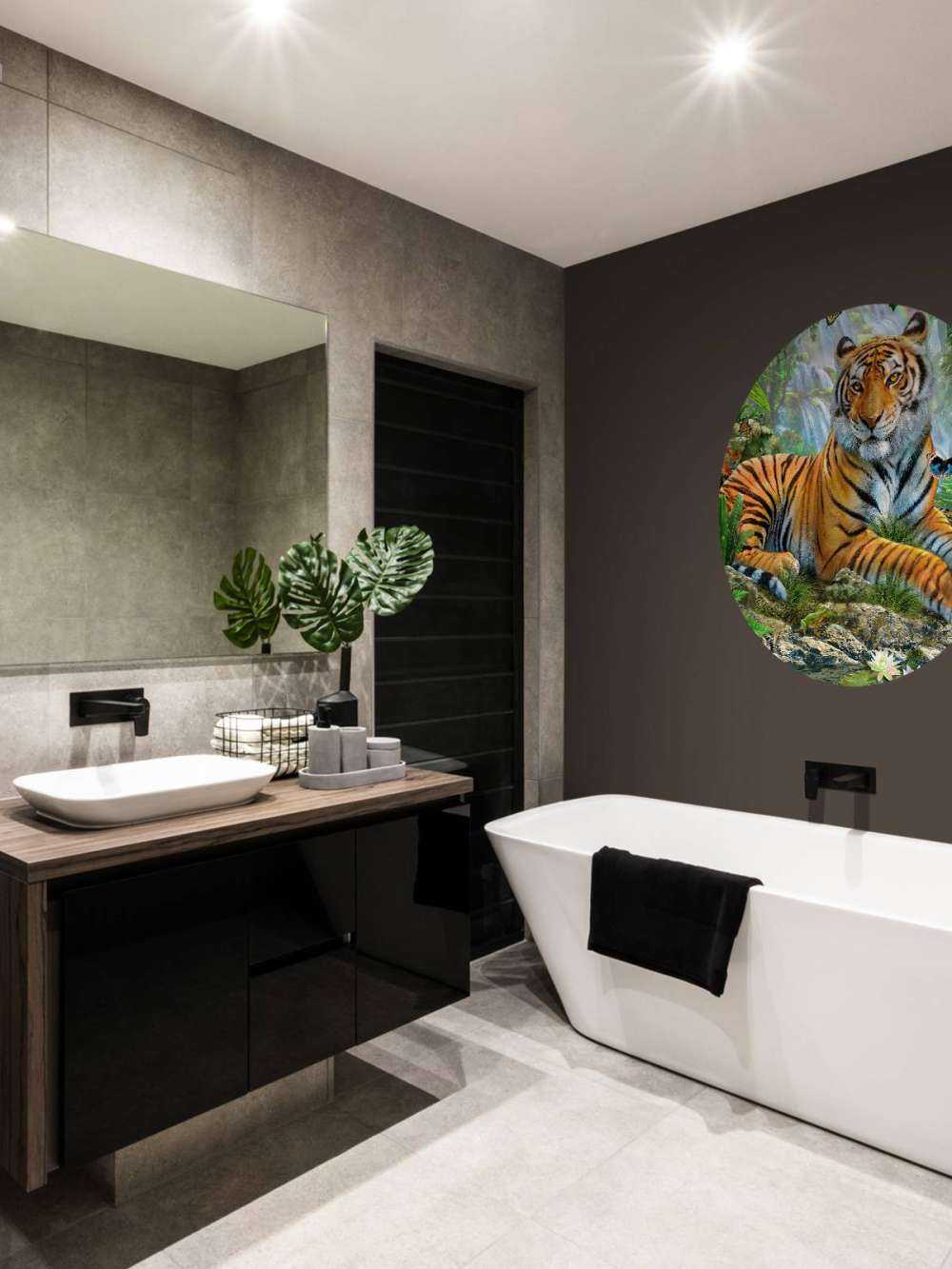 Tiger on a rock