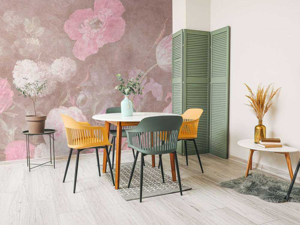 Stilleben med barockblommor - vintage pastell