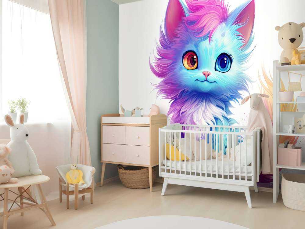 Regnbågsfärgad kattunge