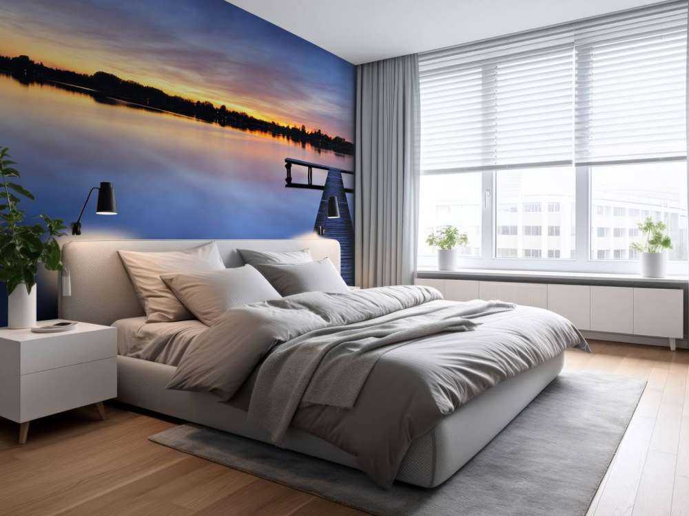 Byggnadsställning med mörkblå himmel