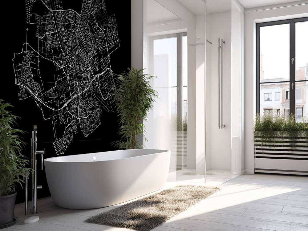 Karta över Grpåingen, svart