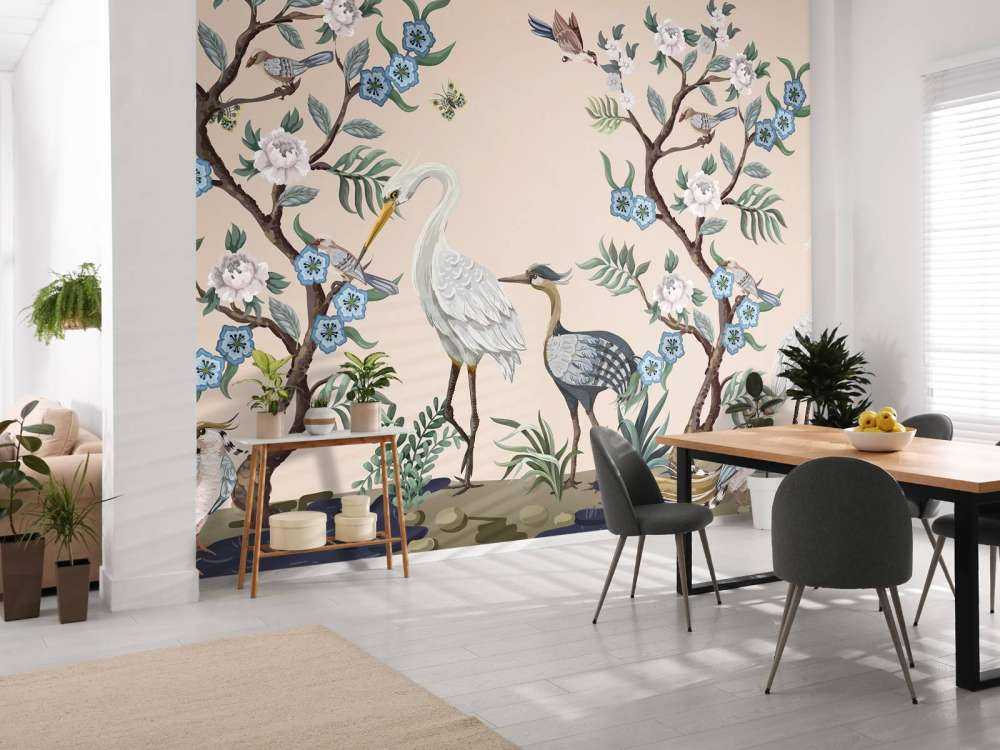 Farverige fiskehejrer