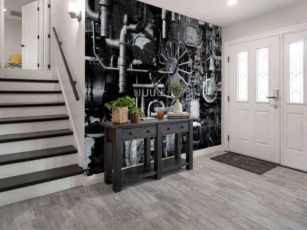 Gammelt maskinrum på et tog