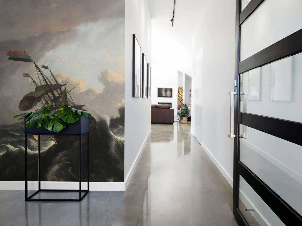 Krigsskibe under en storm