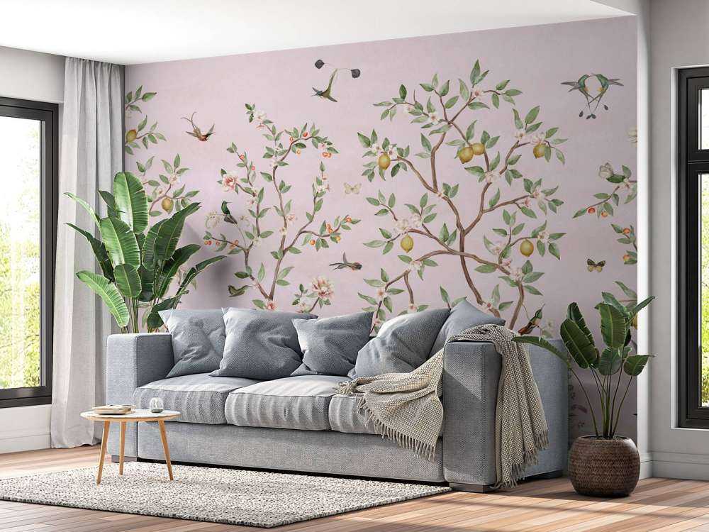 Lemon Tree Chinoiserie - Pink