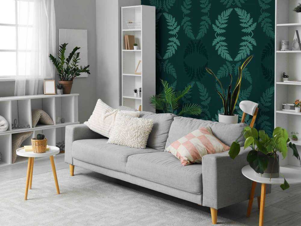 Grønt mønster med skyggekvist