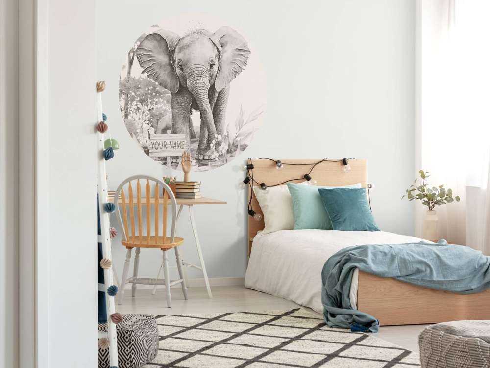 Elefantunge i junglen beige
