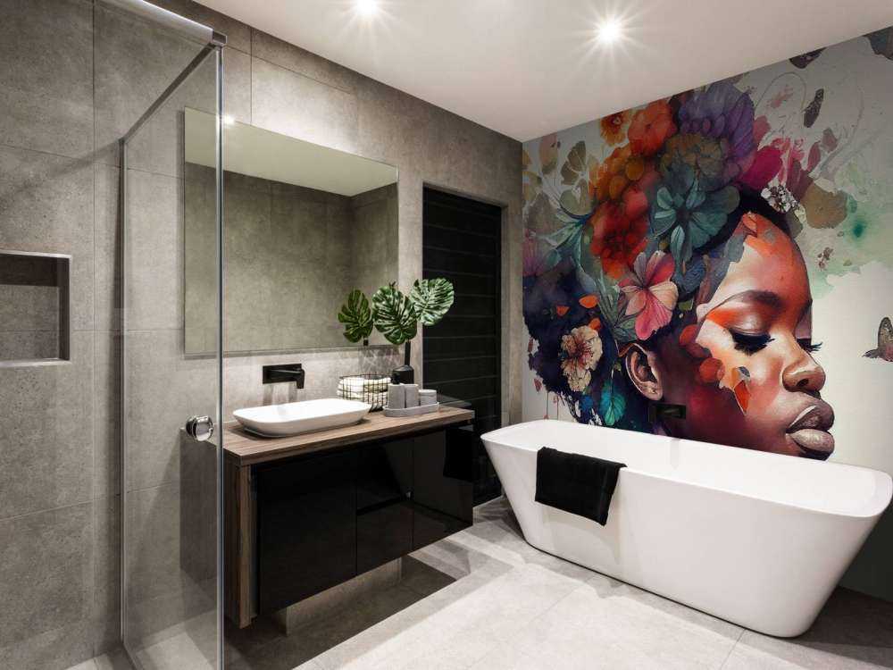 Watercolor Butterfly African Woman #1