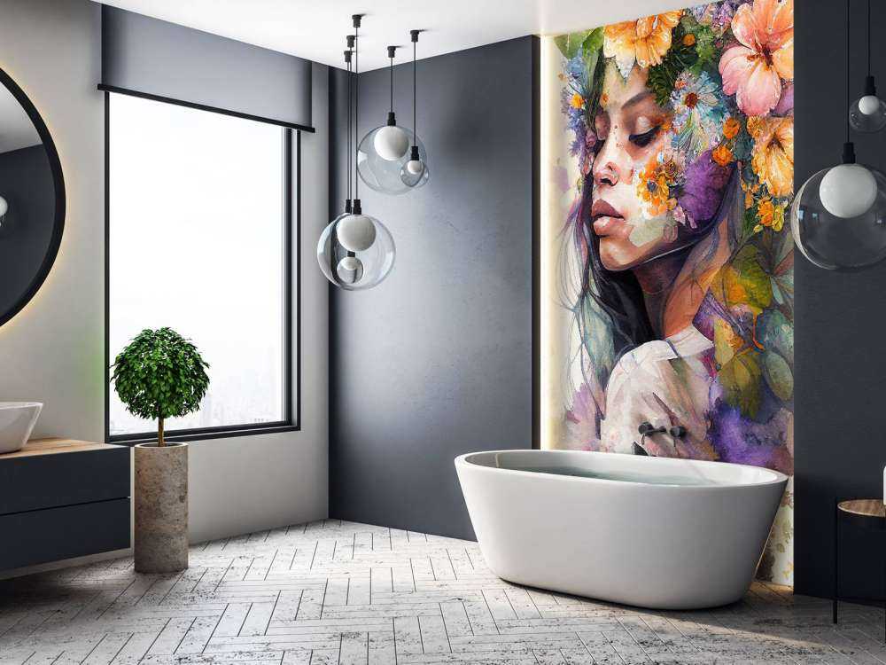 Watercolor Tropical Woman #6