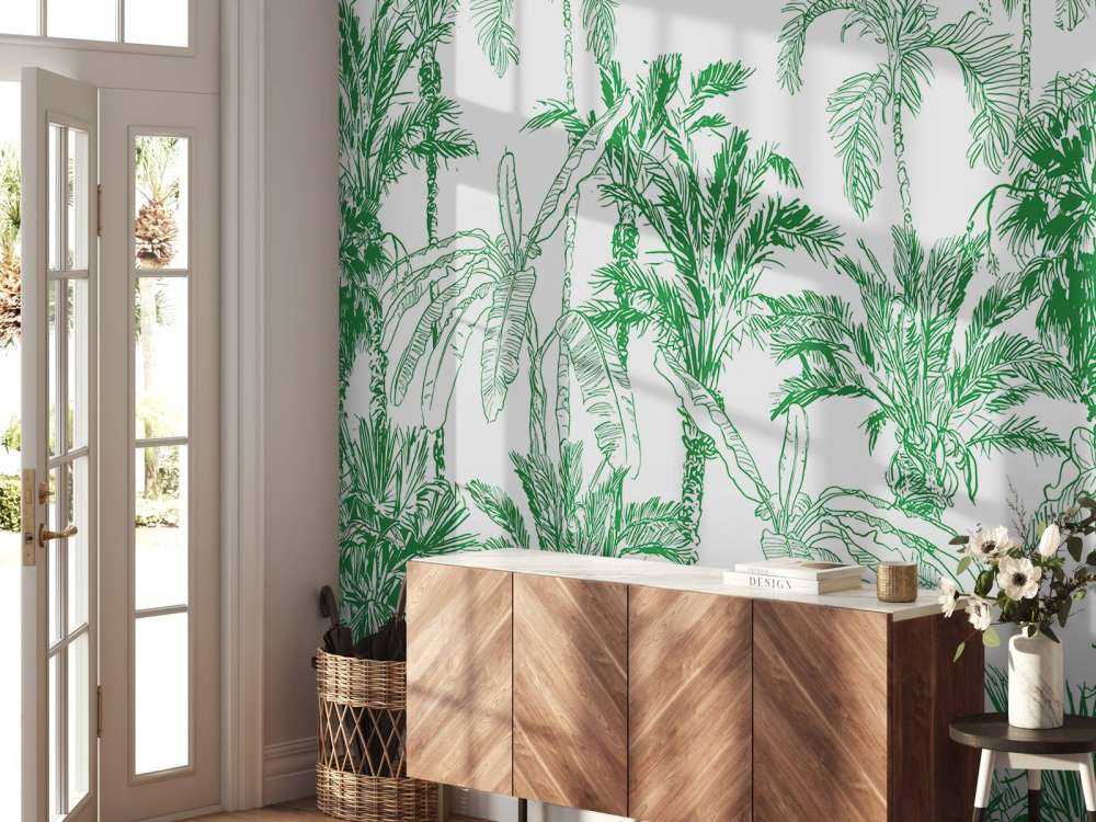 Grøn jungle illustration