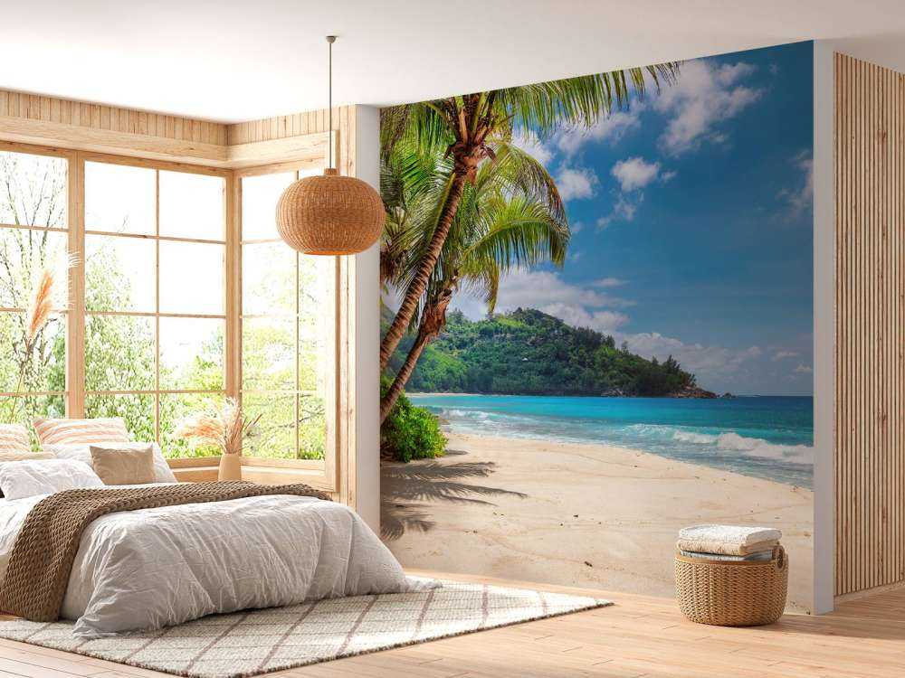 Smuk strand med palmer